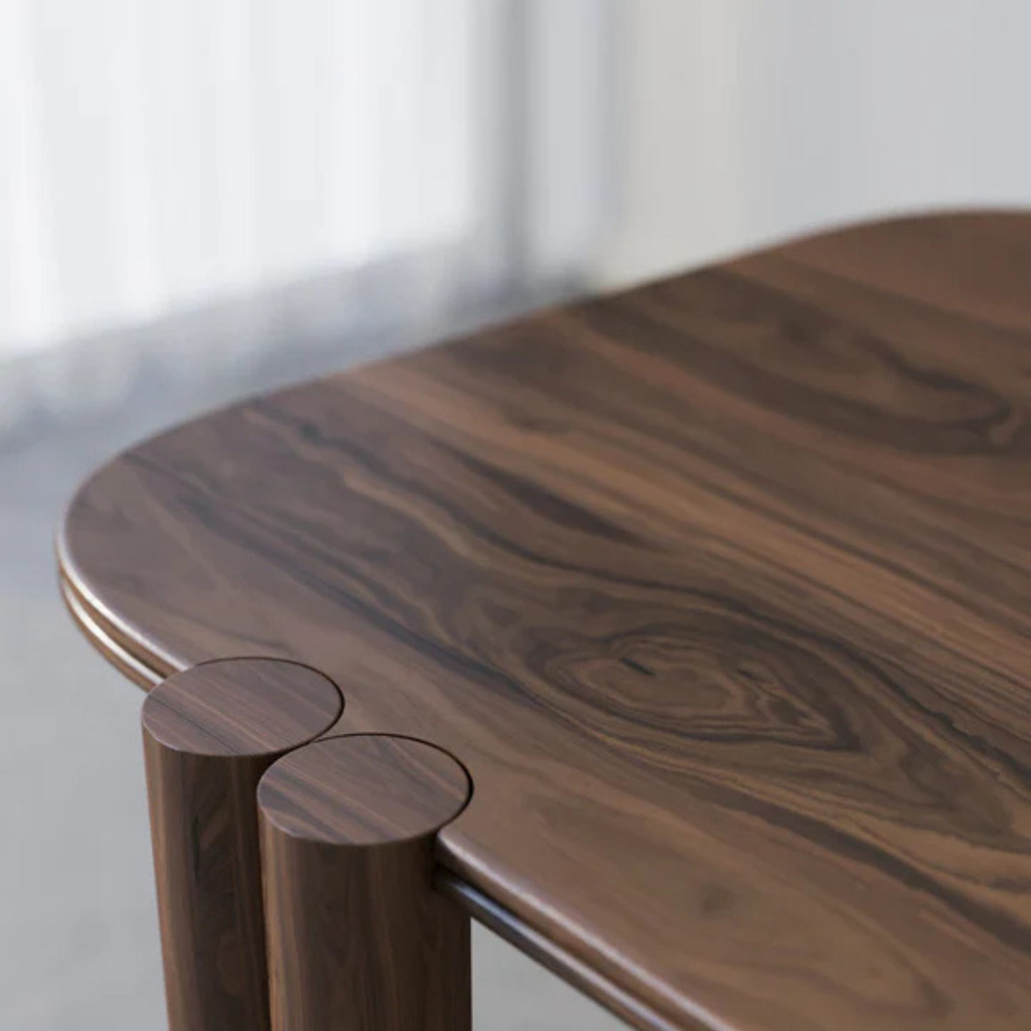 Luxury Walnut & Brass Dining Table