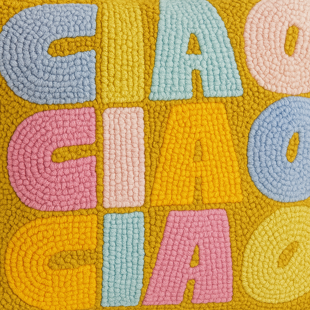 Ciao Hooked Cushion – Multicolor Pop