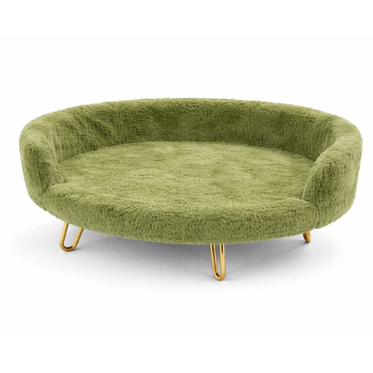 Plush Luxe Pet Bed – Forest Green