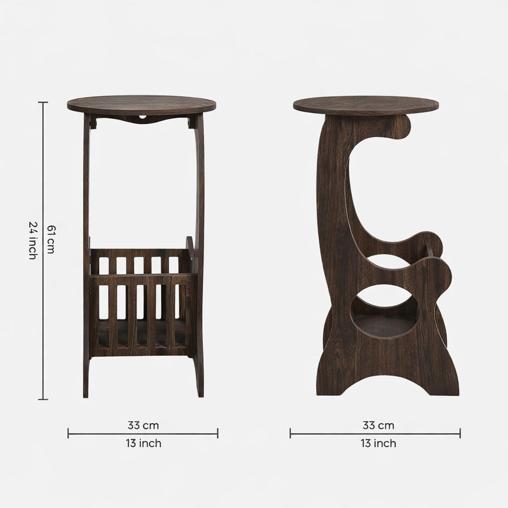 Smart Livin Milo Engineered Wood End Table - Auburn Oak