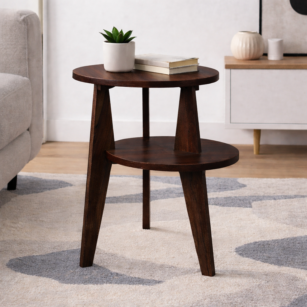 Smart Livin Ned Engineered Wood End Table - Auburn Oak