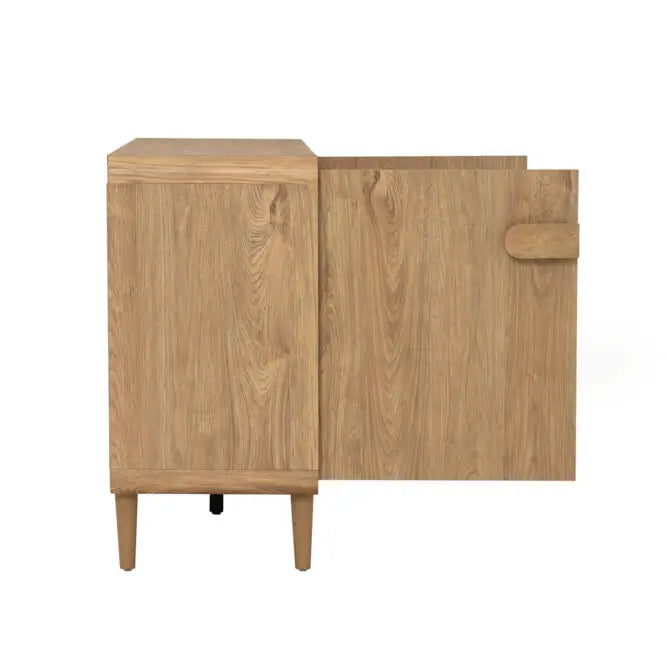 Scandinavian Oak Sideboard with Drawers & Cabinets