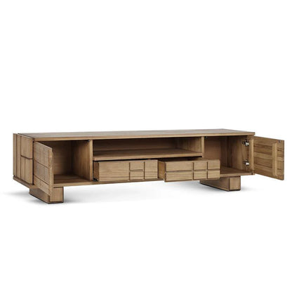 Geometric Oak TV Console Unit