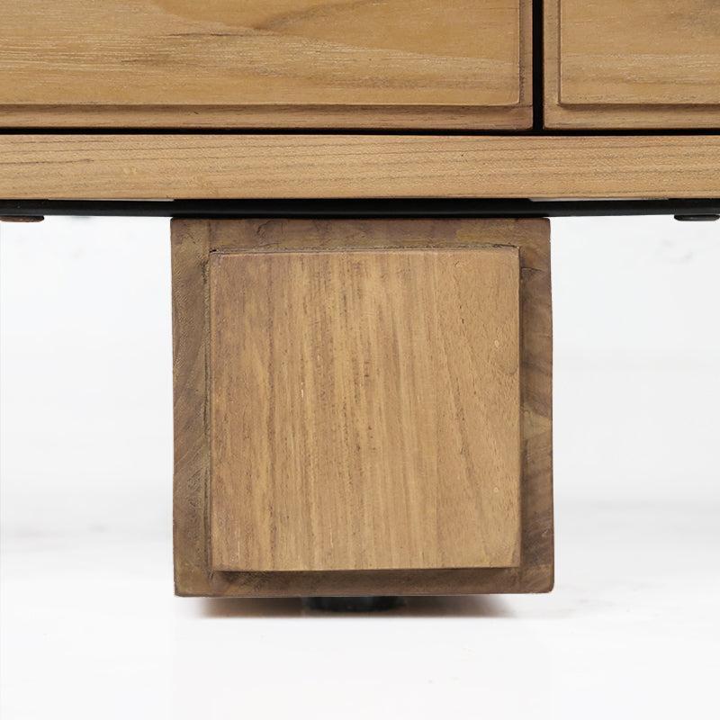 Geometric Pattern Oak Sideboard