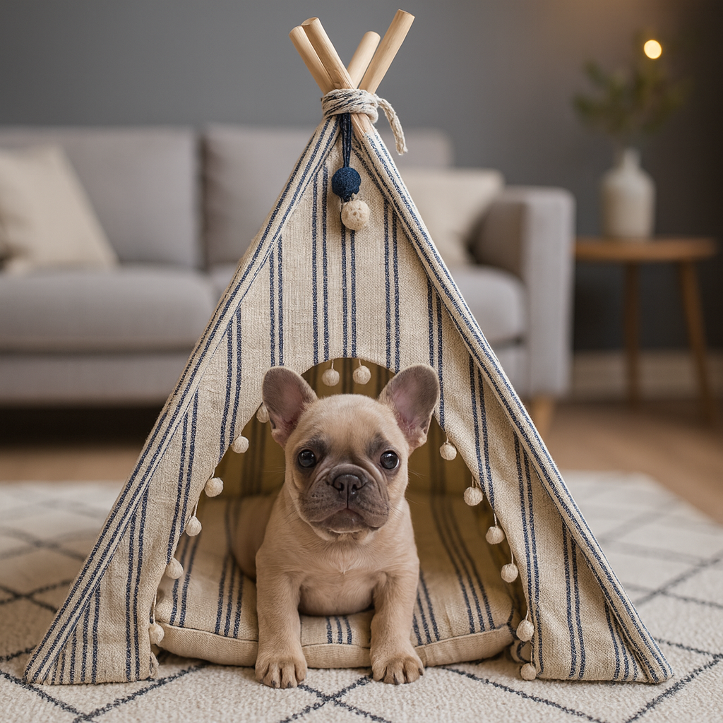 Coastal Stripe Pet Tent