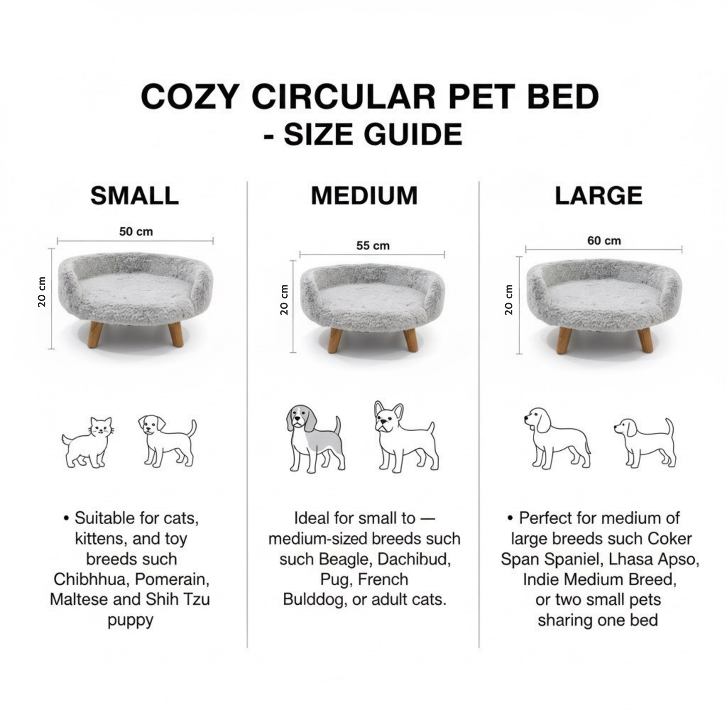 Plush Luxe Pet Bed - Mocha Beige