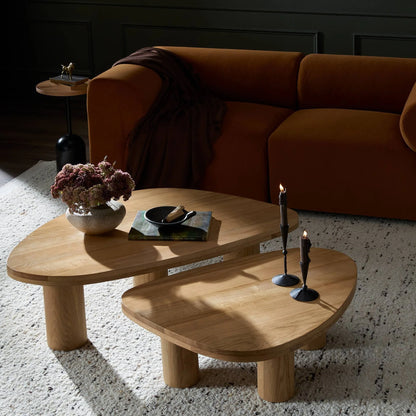 Cavaro Solid Wood Nesting Coffee Table Set
