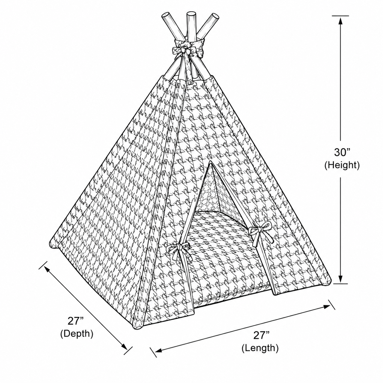 Arctic Quilt Pet Teepee