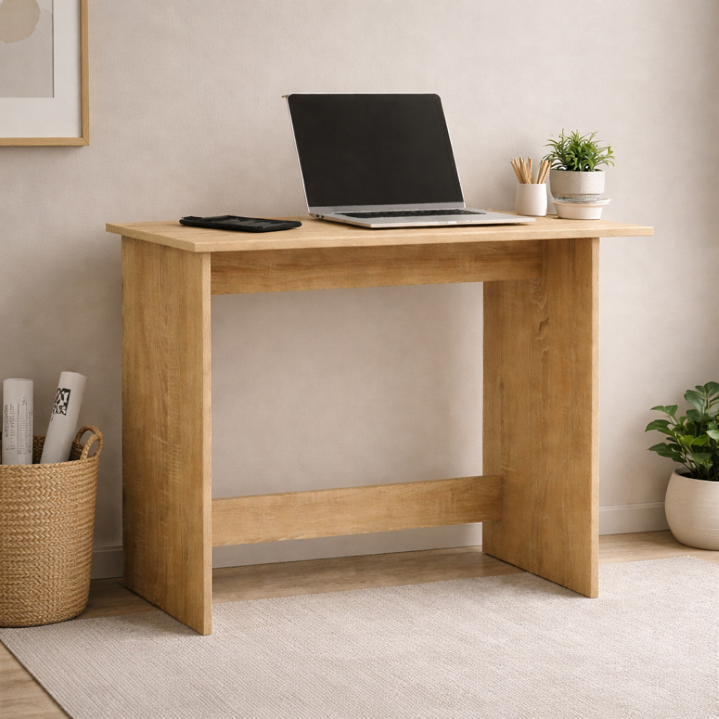 Smart Livin Vuku Engineered Wood Study Table - Virgin Oak