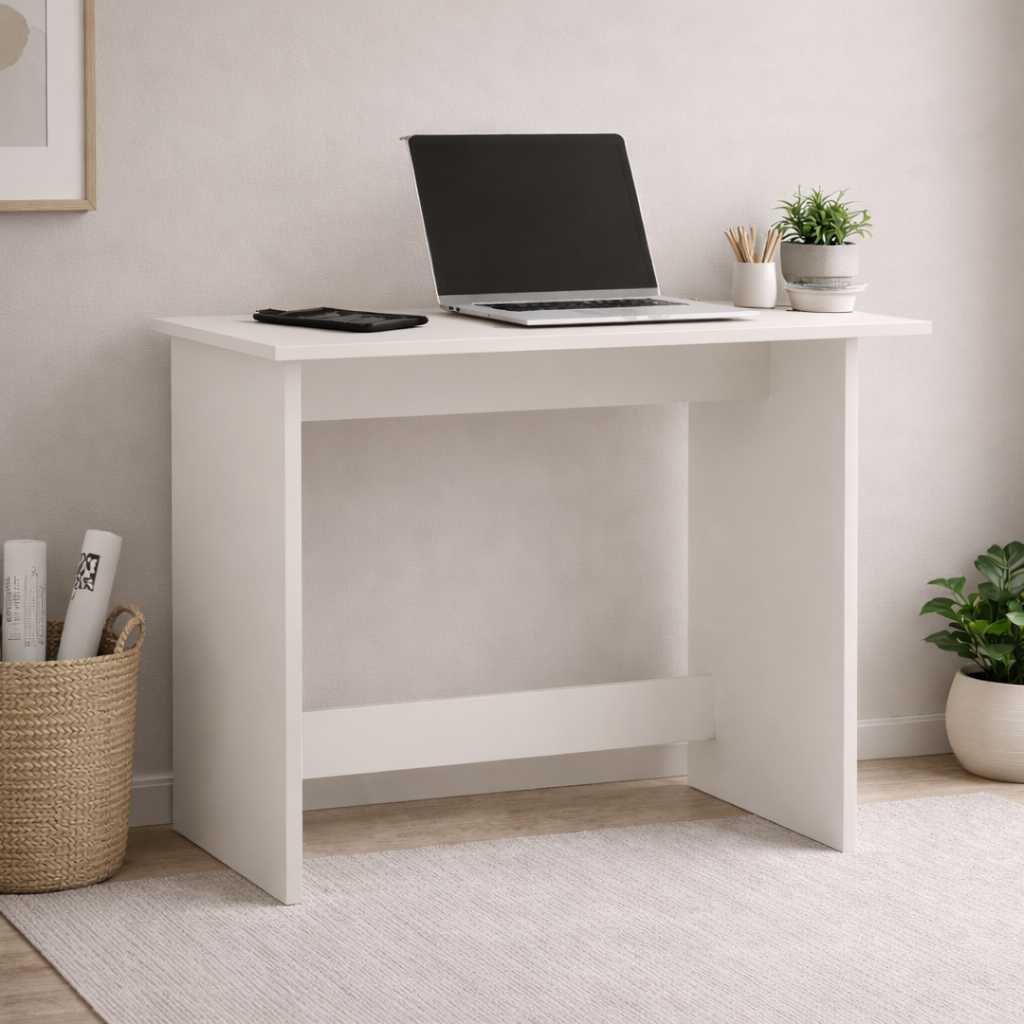 Smart Livin Vuku Engineered Wood Study Table - White