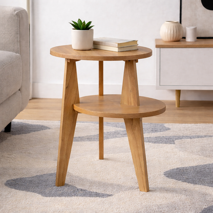 Smart Livin Ned Engineered Wood End Table - Virgin Oak