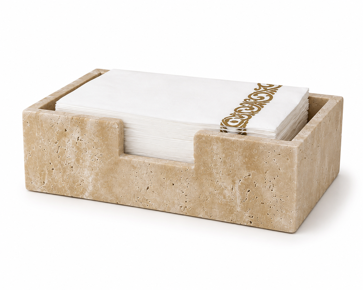 Travertine Marble Napkin Holder
