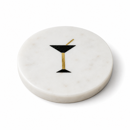 Marble Cocktail Coaster Set