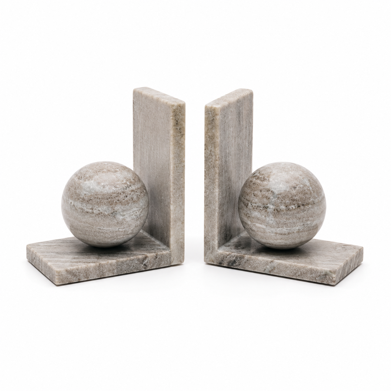 Natural Marble Bookends – Set of 2