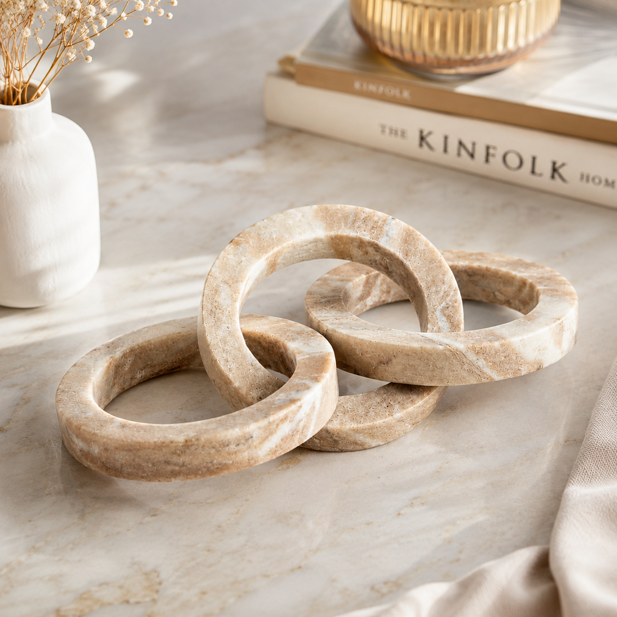 Natural Stone Chain Decorative