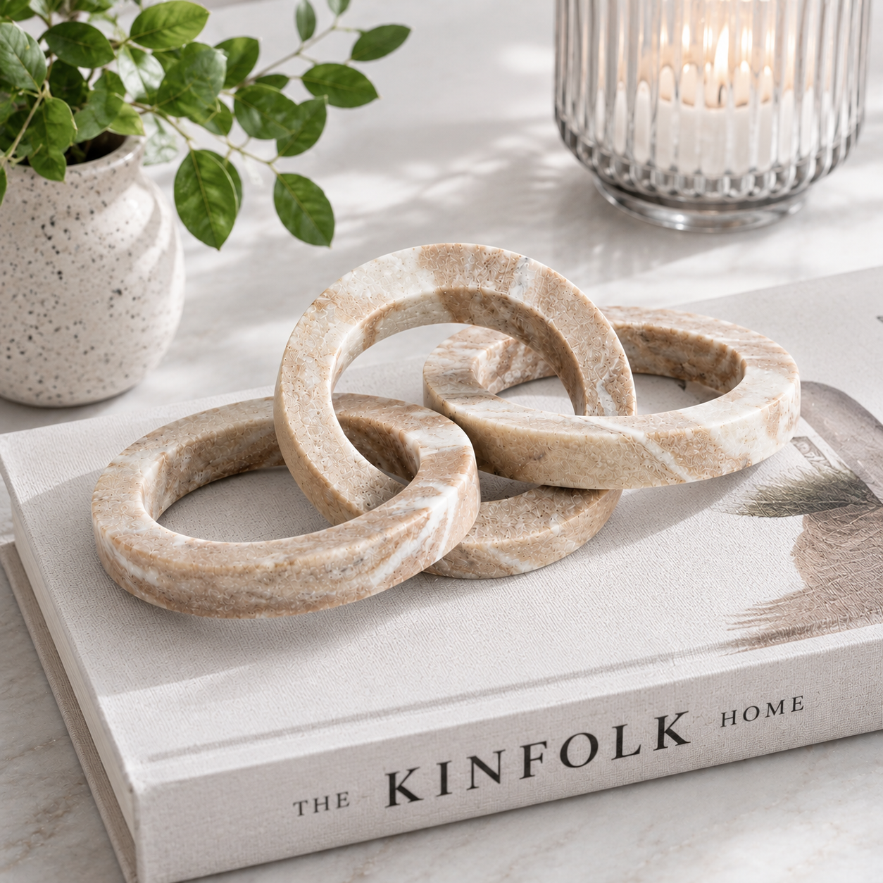 Natural Stone Chain Decorative