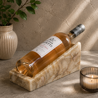 Natural Marble Bottle Holder – Luxury Barware & Tabletop Display Stand