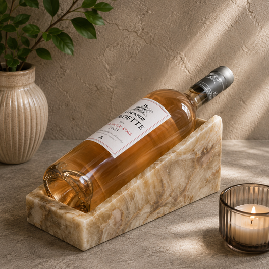 Natural Marble Bottle Holder – Luxury Barware & Tabletop Display Stand