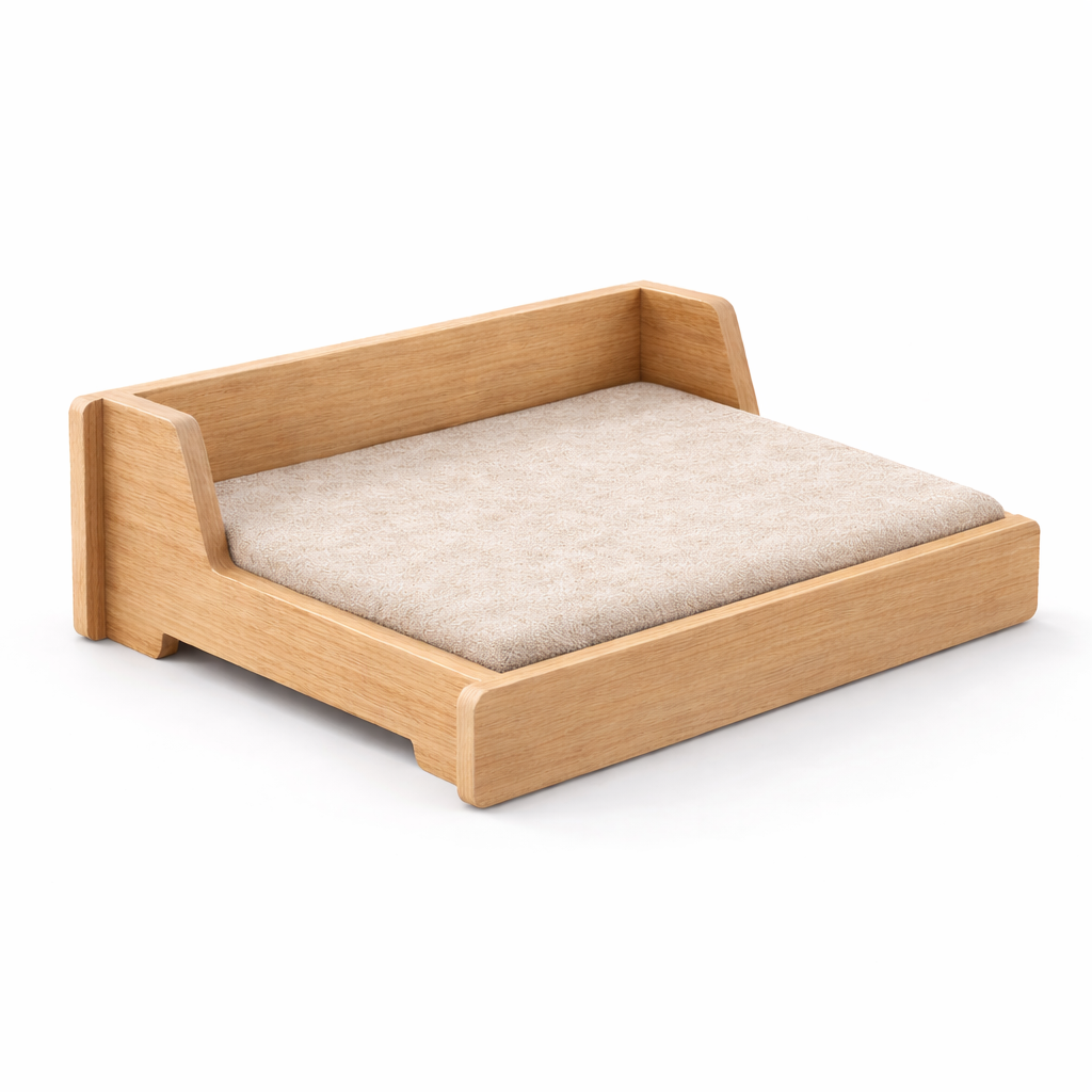 Luxe Raised Pet Bed – Virgin oak