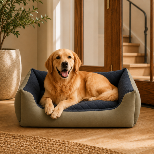 CloudNest Quilted Comfort Pet Bed