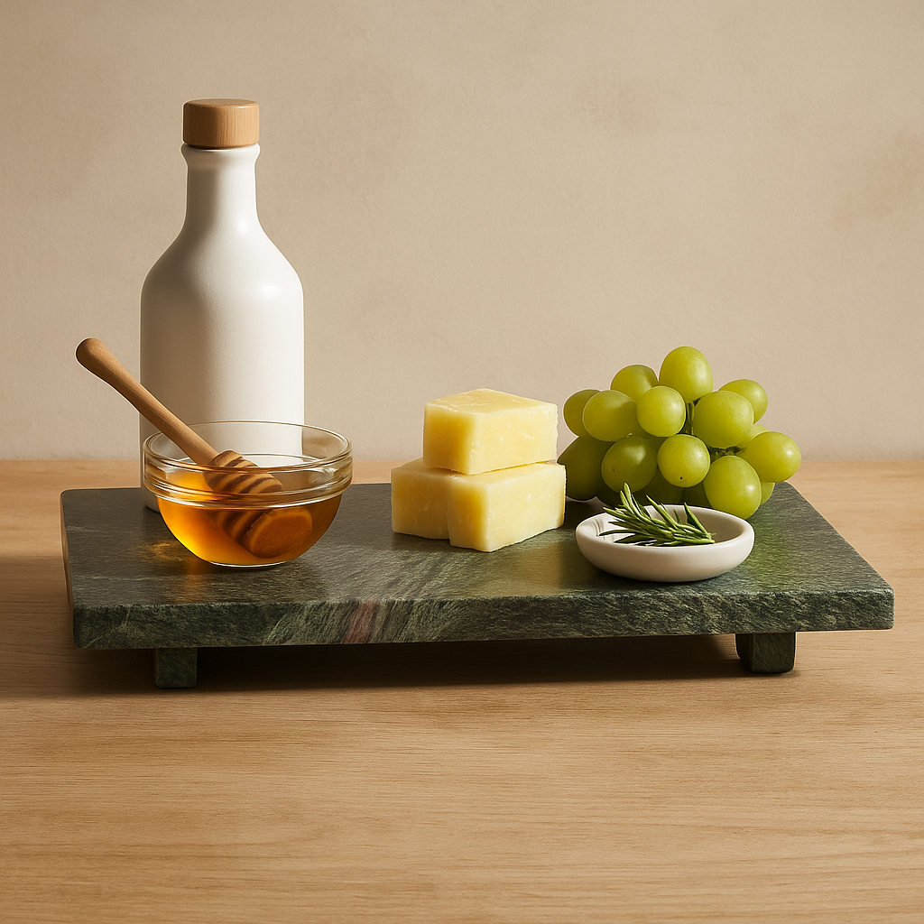 Green Marble Riser Stand – Rectangular