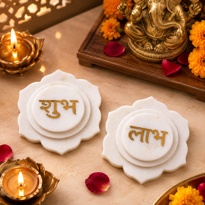 Elegant Marble Shubh Labh