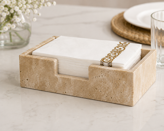 Travertine Marble Napkin Holder