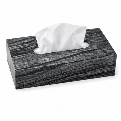 Grey Marble Tissue Box Cover