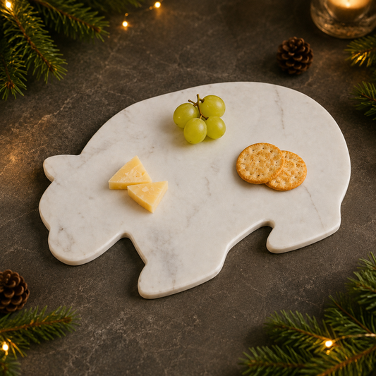 White Marble Deer-Shaped Serving Board