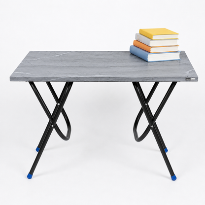 Foldable Study Table | Portable Work Desk for Home, Office & Study - GREY MARBLE TEXURE