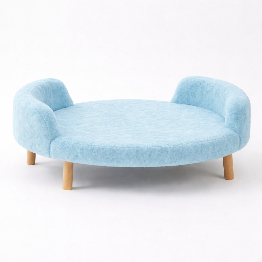 Luxe Raised Pet Sofa Bed for Large Dogs – Sky Blue | XL & XXL Sizes