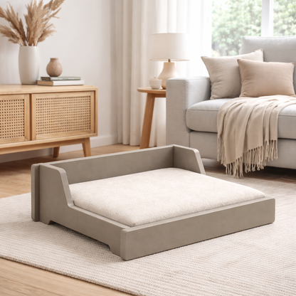 Luxe Raised Pet Bed – Mocha Brown