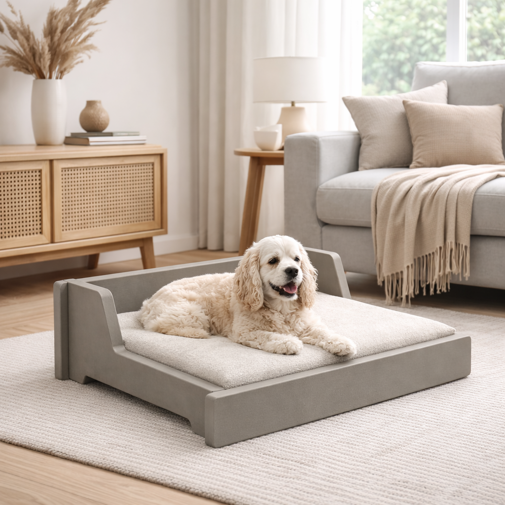 Luxe Raised Pet Bed – Mocha Brown