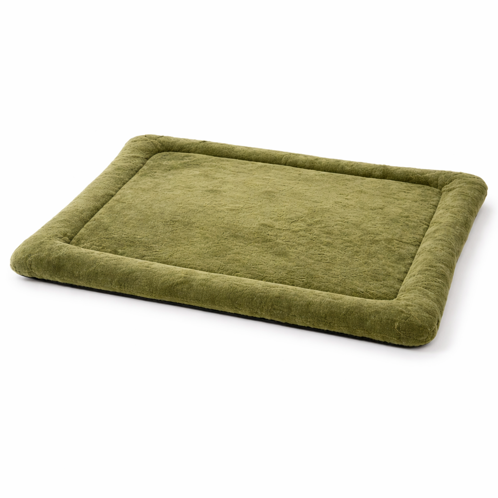 Ultra-Soft Plush Pet Floor Mat – Green - Washable & Non-Slip
