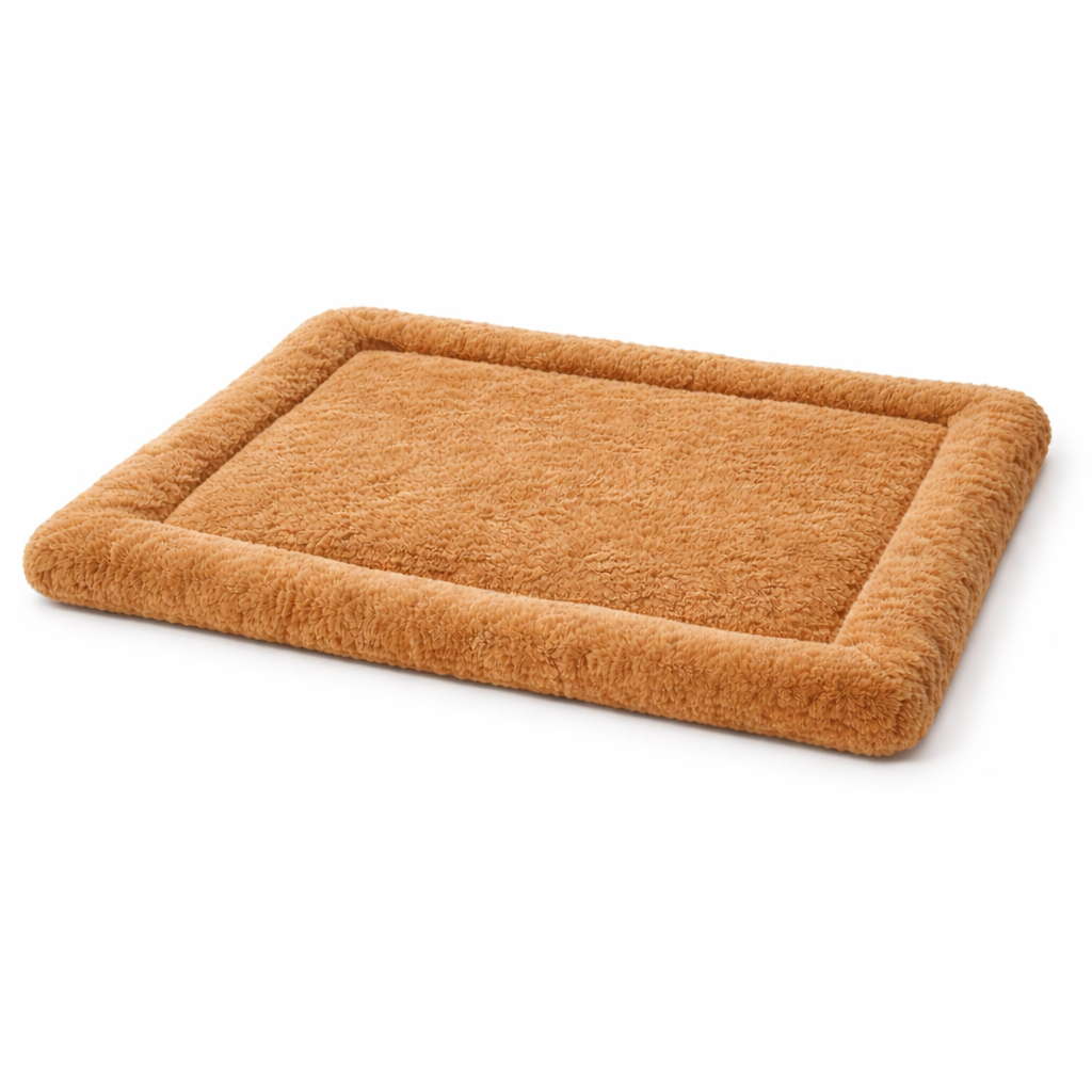Ultra-Soft Plush Pet Floor Mat – Camel Brown - Washable & Non-Slip