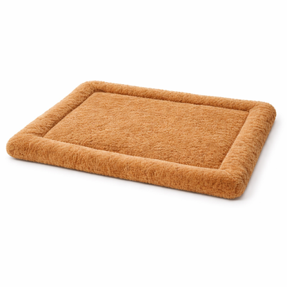 Ultra-Soft Plush Pet Floor Mat – Camel Brown - Washable & Non-Slip
