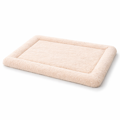 Ultra-Soft Plush Pet Floor Mat – Light Beige - Washable & Non-Slip
