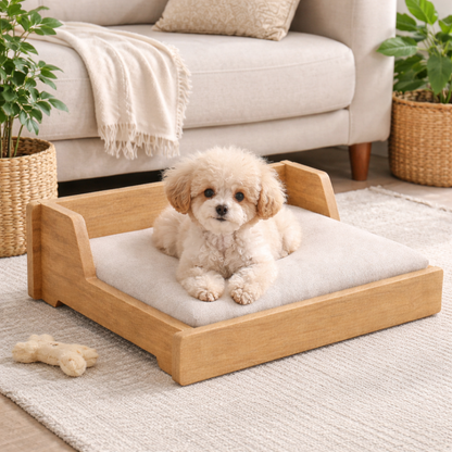 SmartLivin Pet Bed with Cushion  – Virgin oak