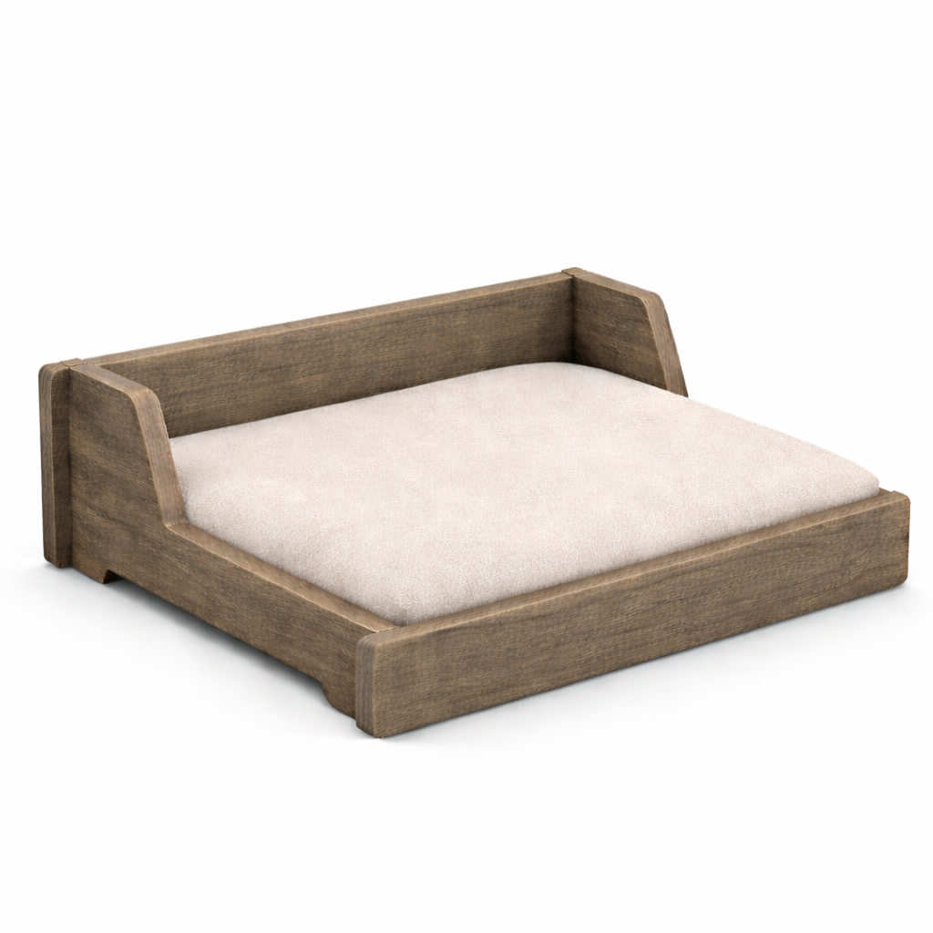 SmartLivin Pet Bed with Cushion – Rustic Bark