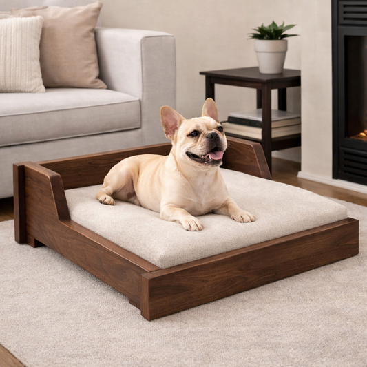 SmartLivin Pet Bed with Cushion – Auburn Oak