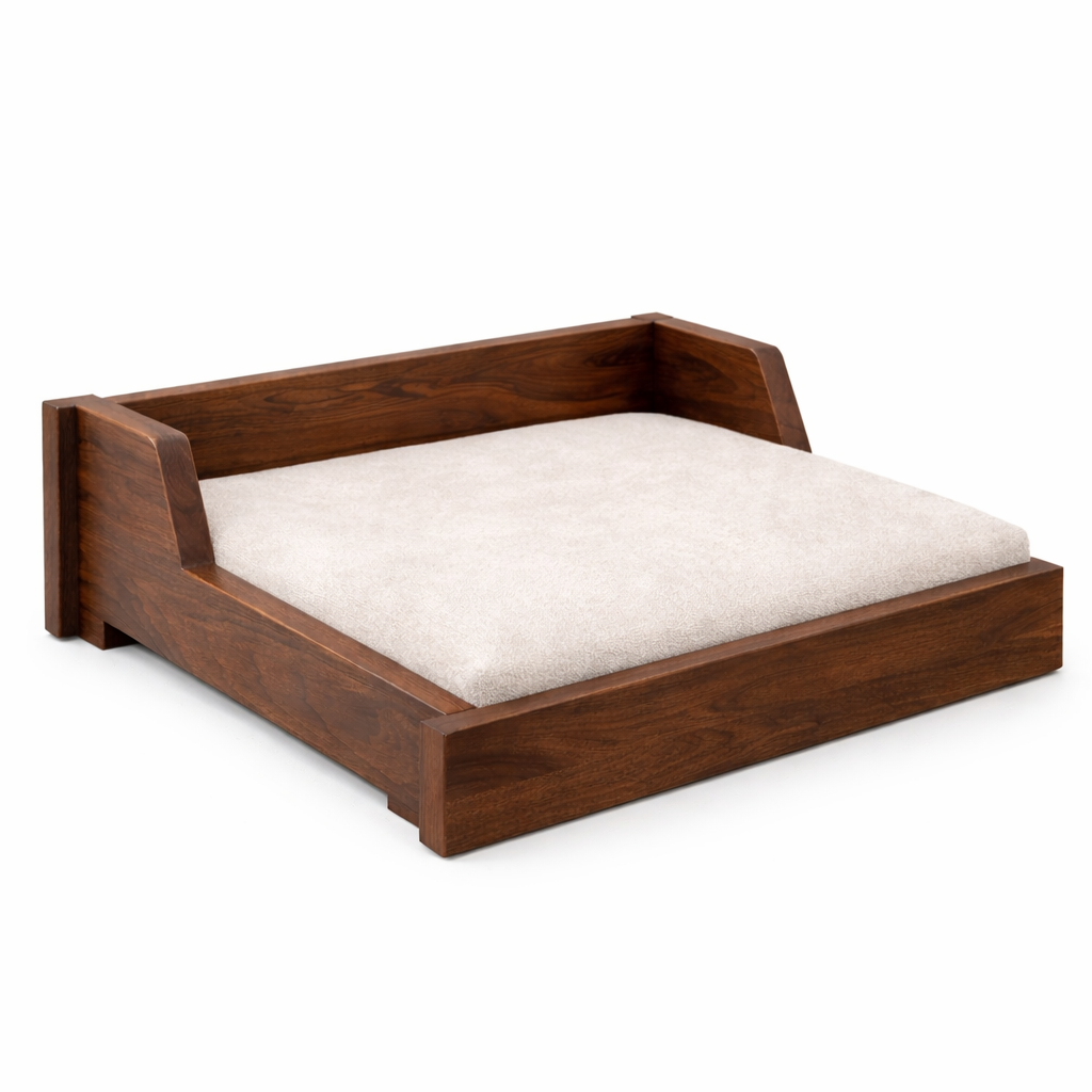 SmartLivin Pet Bed with Cushion – Auburn Oak