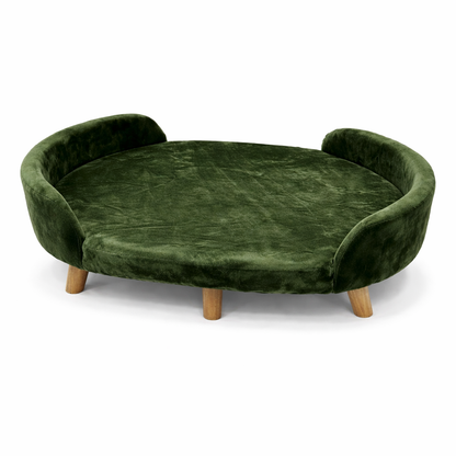 Luxe Raised Pet Sofa Bed for Large Dogs – Forest Green | XL & XXL Sizes (Copy)