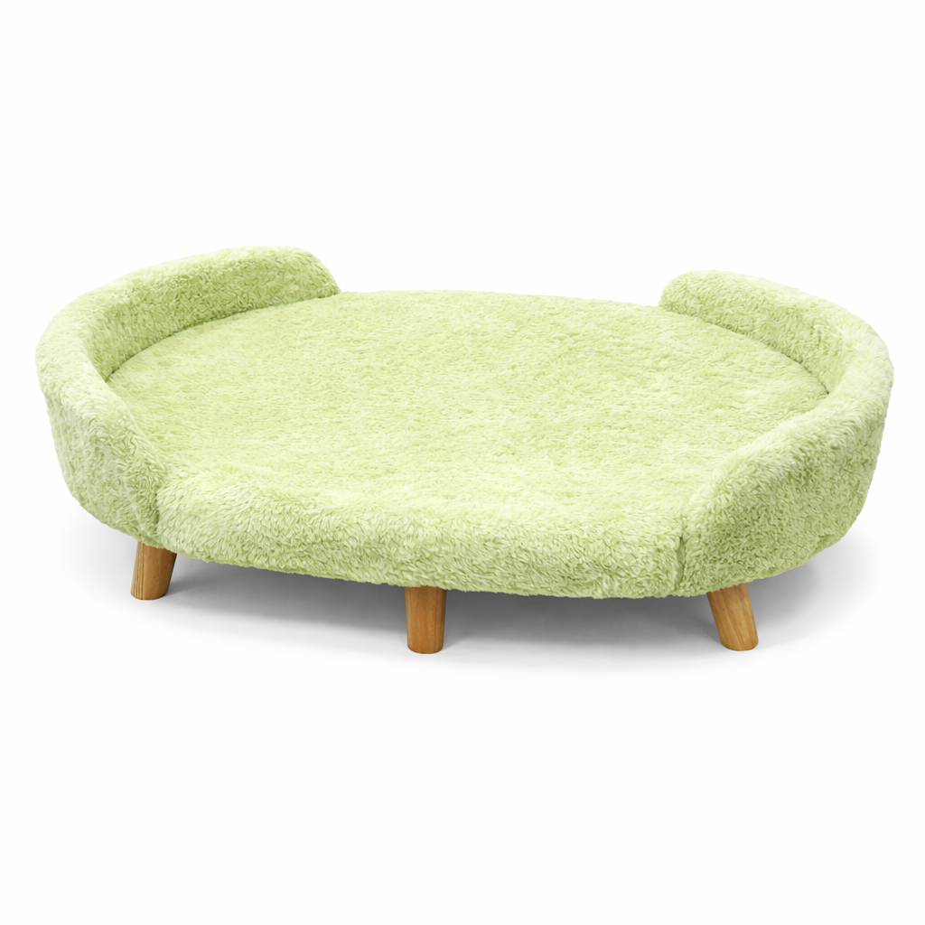 Luxe Raised Pet Sofa Bed for Large Dogs – Sage Green | XL & XXL Sizes