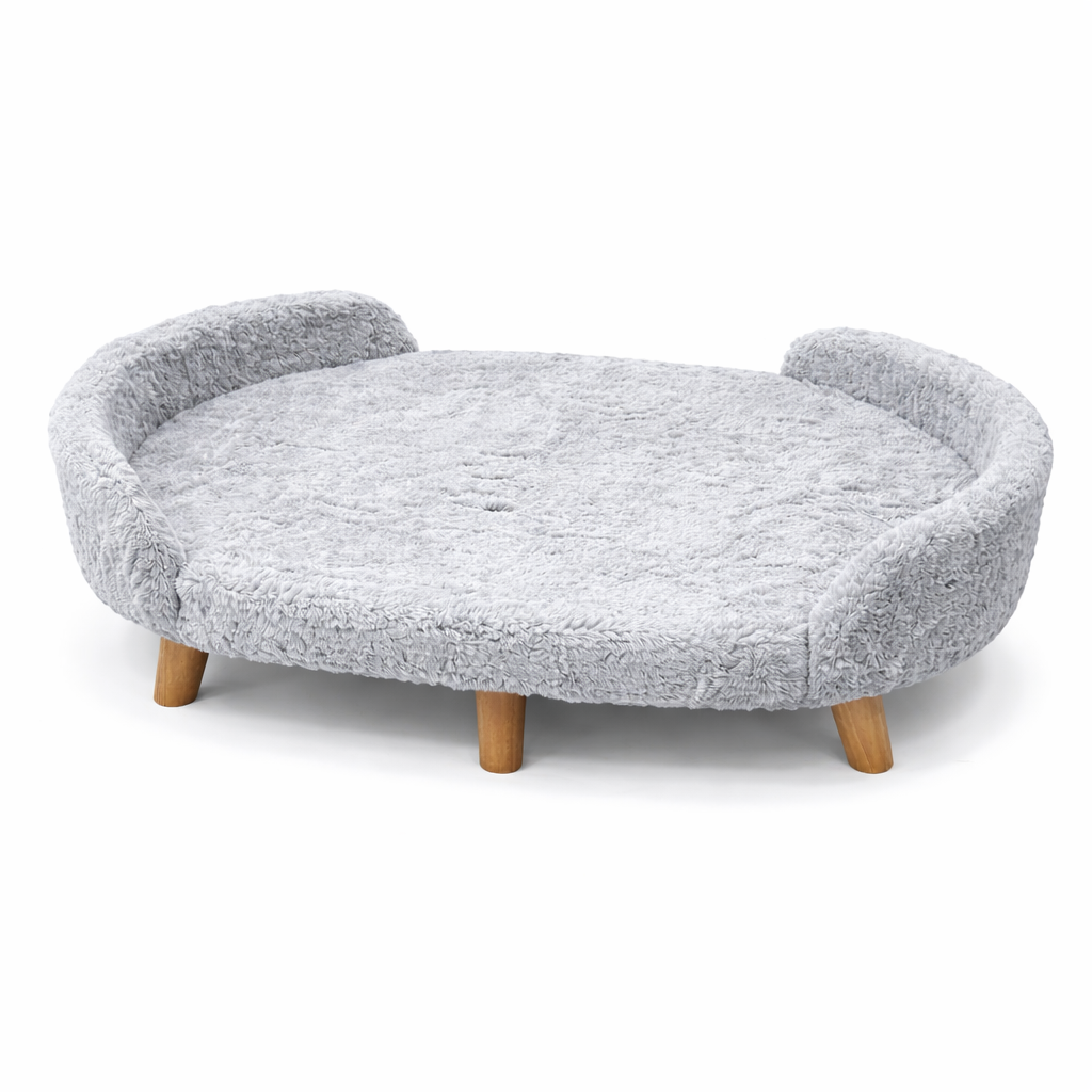Luxe Raised Pet Sofa Bed for Large Dogs – Dove Grey | XL & XXL Sizes