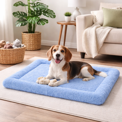 Ultra-Soft Plush Pet Floor Mat – Sky Blue- Washable & Non-Slip