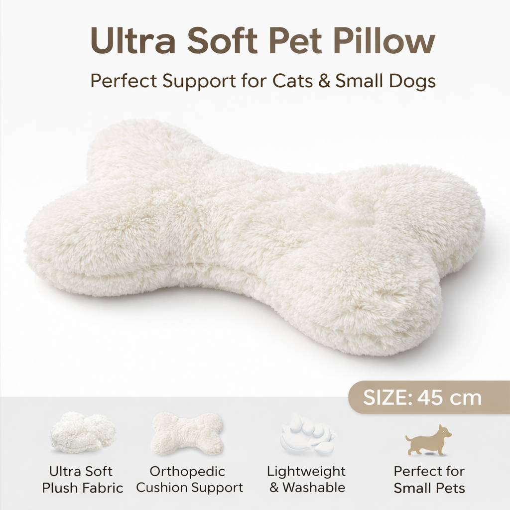 Ultra Soft Bone Shape Pet Pillow – Green