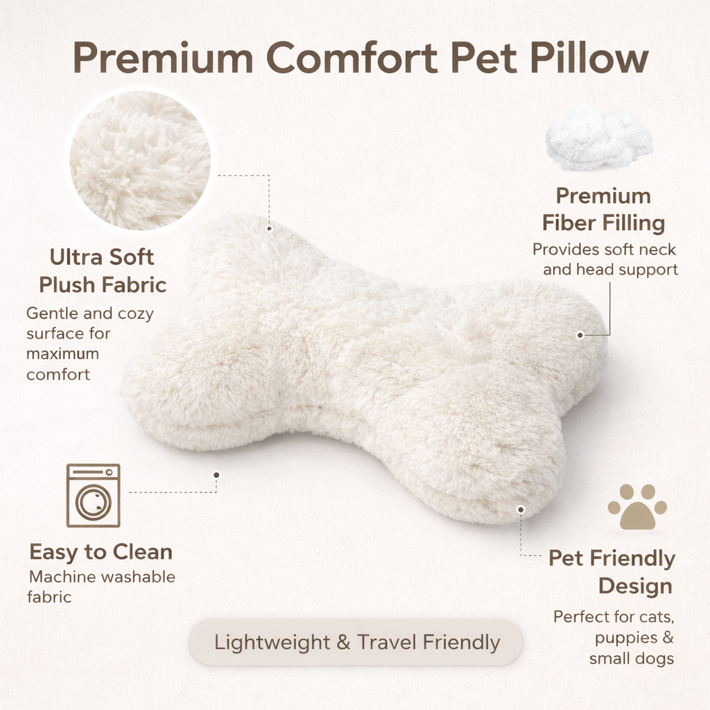Ultra Soft Bone Shape Pet Pillow – Green