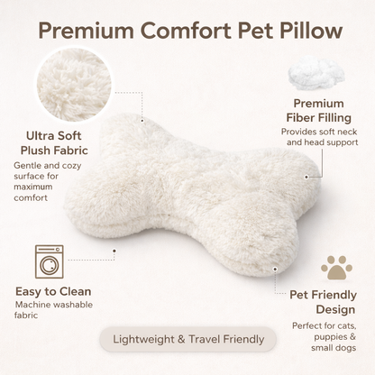 Ultra Soft Bone Shape Pet Pillow – Green