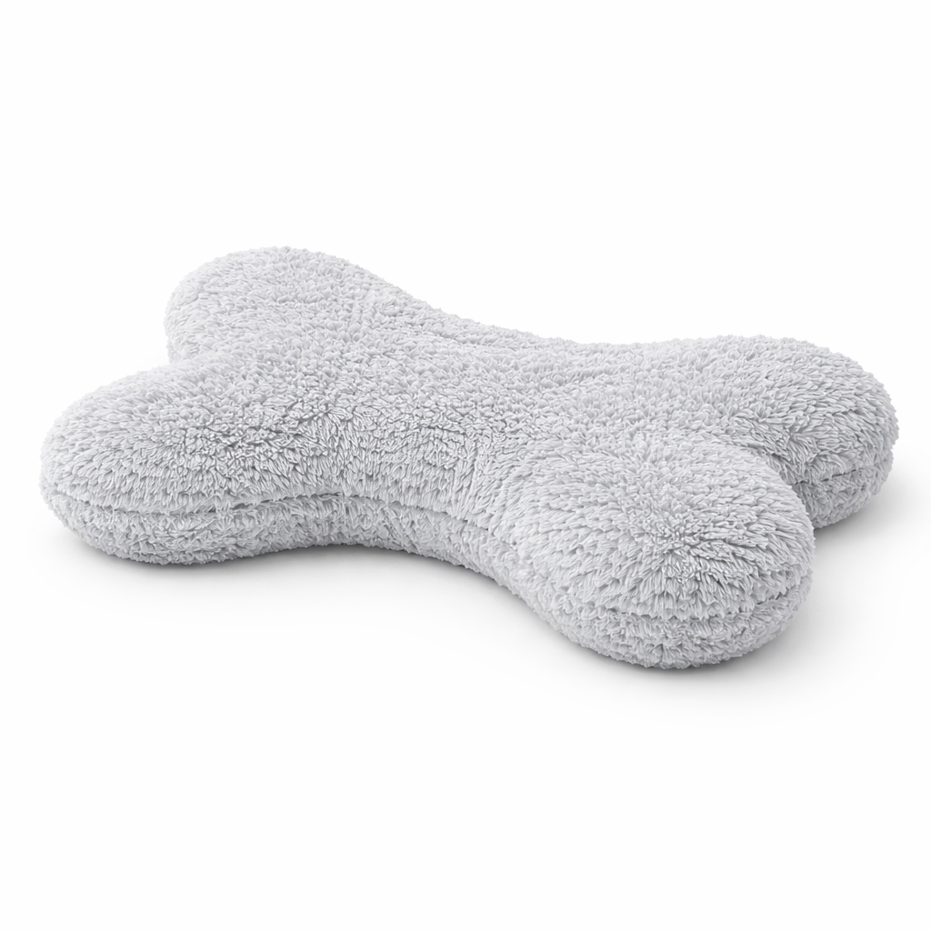 Ultra Soft Bone Shape Pet Pillow – Grey