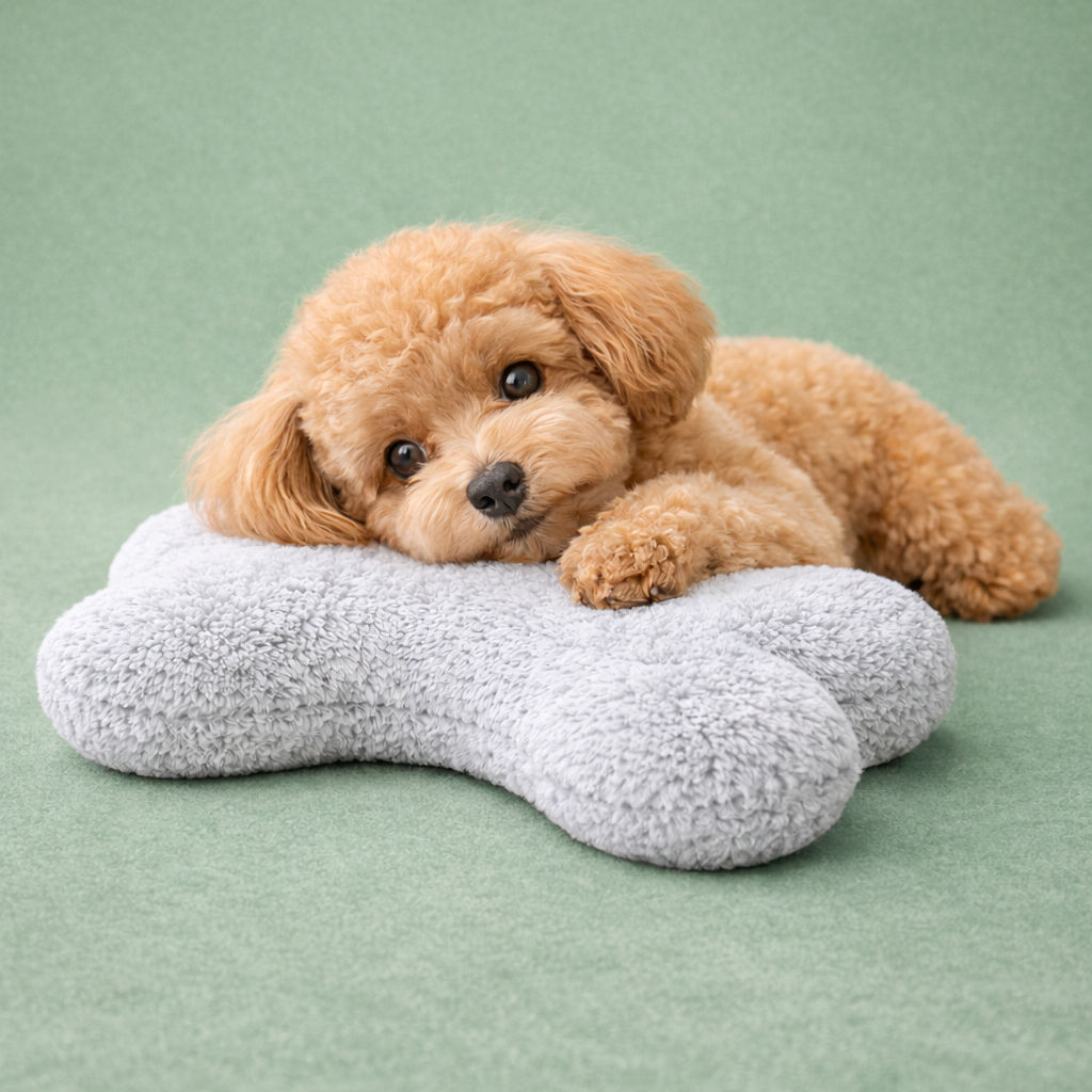 Ultra Soft Bone Shape Pet Pillow – Grey